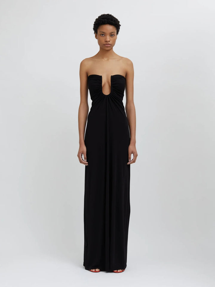 Christopher Esber Arced Palm Strapless Dress