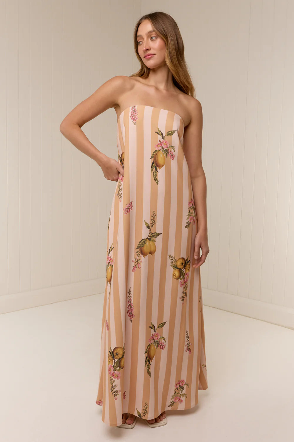 Palm Noosa Citrus Stripe Alessia Dress