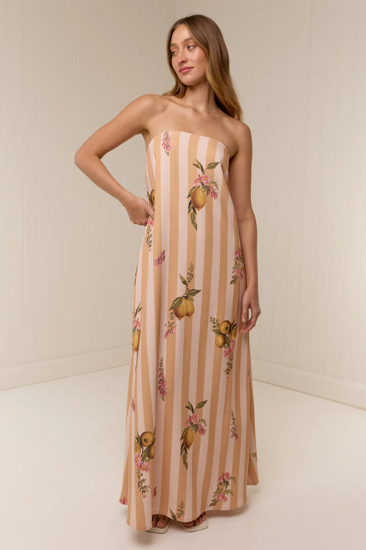 Palm Noosa Citrus Stripe Alessia Dress