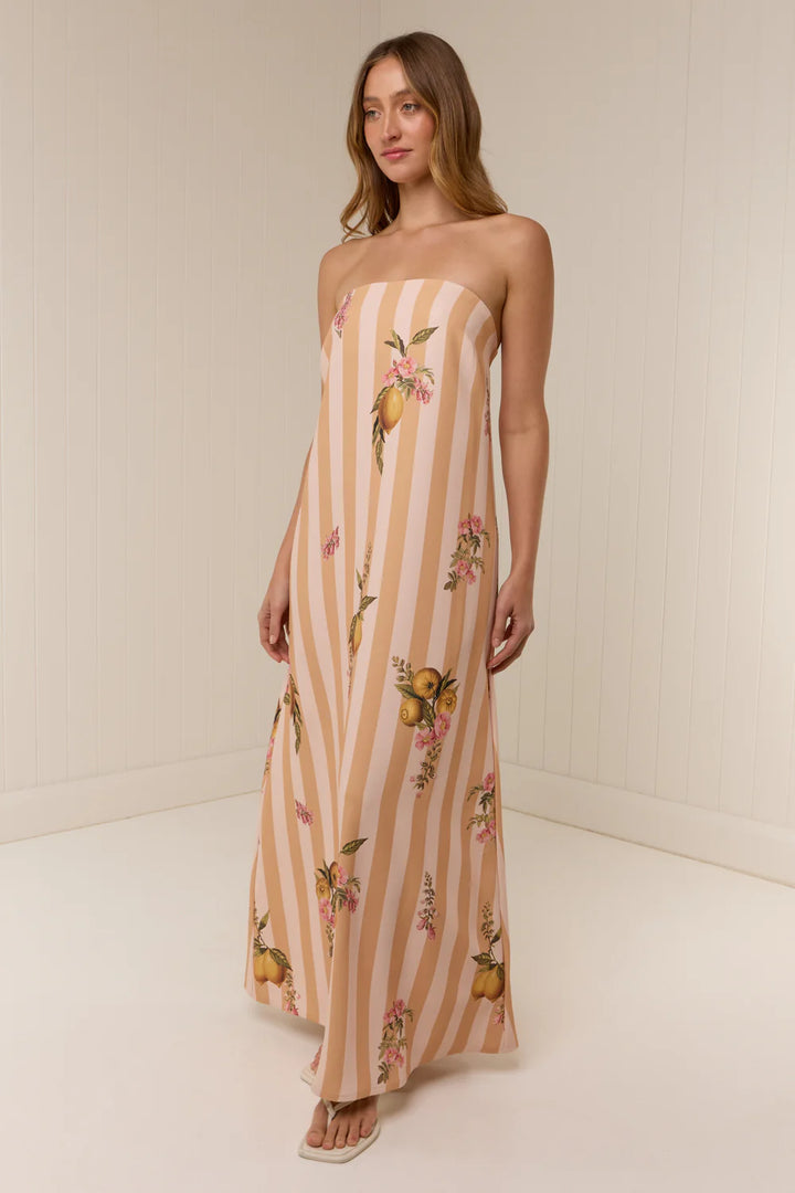 Palm Noosa Citrus Stripe Alessia Dress
