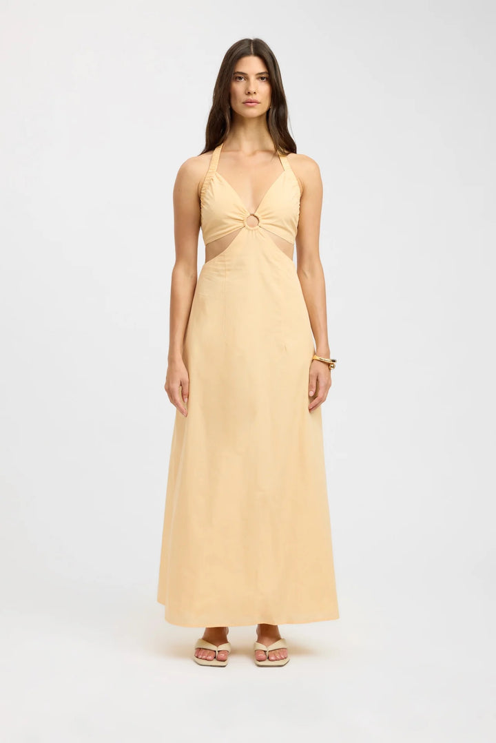 Kookai Yellow Romeo Ring Maxi Dress