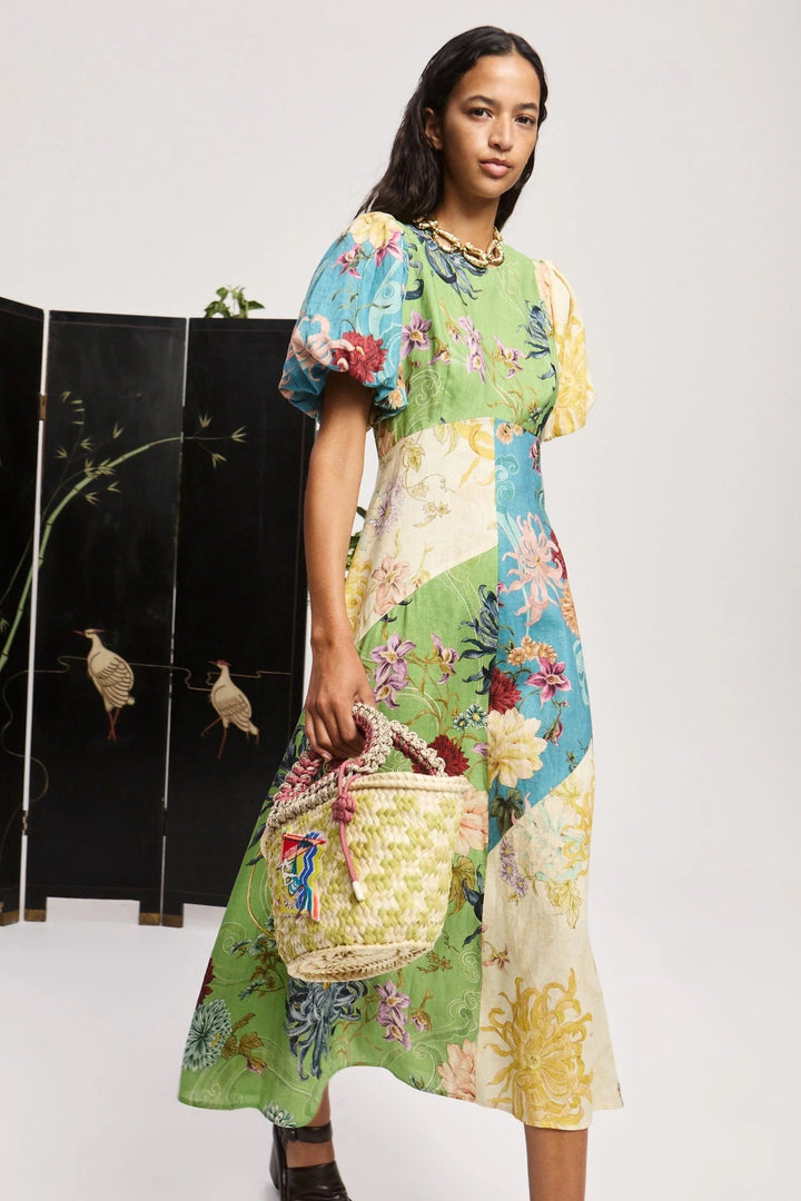 Alémais Avery Spliced Midi Dress