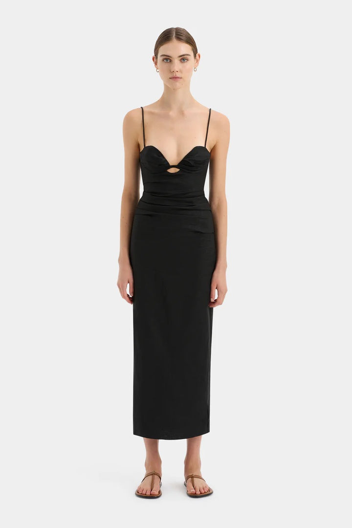 Sir the Label Noemi Balconette Midi Dress