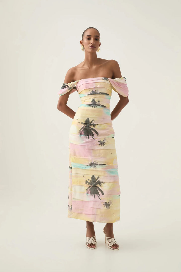 AJE Zara Gathered Maxi Dress