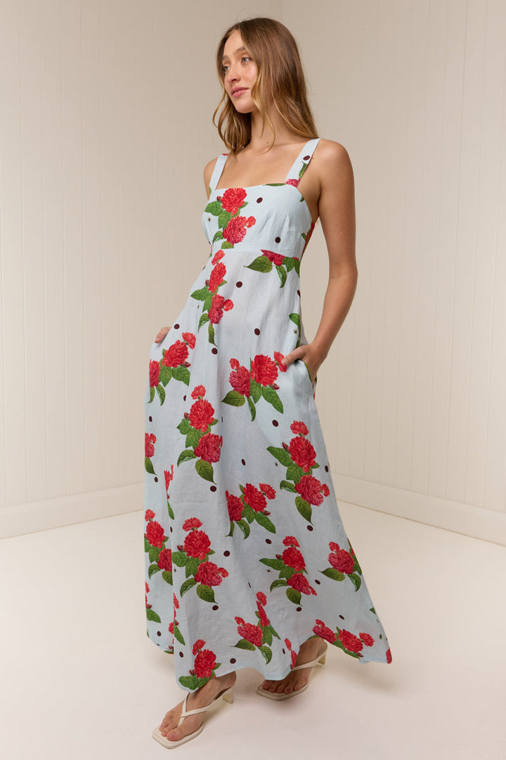 Palm Noosa Belle Dress in Sky Garden