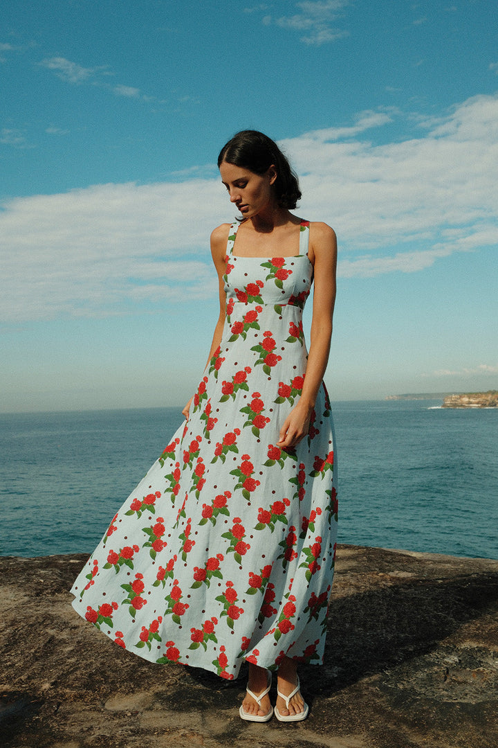 Palm Noosa Belle Dress in Sky Garden