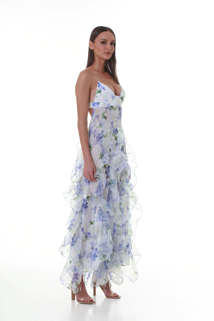 Menti Iris Flower Maxi Dress